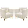 Kit 2 Poltronas Decorativa Luxo para Sala Consultório Escritório Recepção Aviv Linho Premium - 1