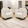 Kit 2 Poltronas Decorativa Luxo para Sala Consultório Escritório Recepção Aviv Linho Premium - 2