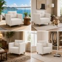 Ver imagem 5 de Kit 2 Poltronas Aviv para Sala Escritório Recepção Luxo Linho Premium Easy Clean