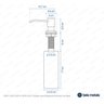Dosador para Detergente Embutido Inox 500ml Basic Escovado Bela Metais - 6