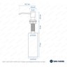 Dosador para Detergente Inox 500 ml Basic Escovado Bela Metais - 6