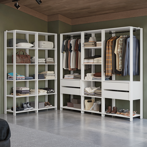 Guarda-Roupa Closet Modulado 4 Gavetas 317 cm Valencia Madesa