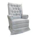 Ver imagem 6 de Poltrona Amamentação Orquídea com Balanço e Pufe em Linho Gsk Poltronas Tc 185 - Linho Cinza -