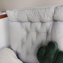 Ver imagem 7 de Poltrona Amamentação Orquídea com Balanço e Pufe em Linho Gsk Poltronas Tc 185 - Linho Cinza -