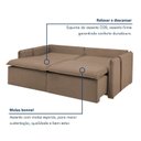 Ver mais imagens de Sofá Cama Retrátil e Reclinável 3 Lugares Veludo Bege Escuro Windson 220cm Yescasa