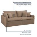 Ver imagem 4 de Sofá Cama Retrátil e Reclinável 3 Lugares Veludo Bege Escuro Windson 220cm Yescasa