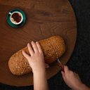 Ver imagem 6 de Bandeja Giratória Centro de Mesa Madeira Laminada 50cm Castanho