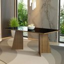 Ver imagem 3 de Mesa de Jantar Retangular com Tampo de Vidro Rustic-preto 5388 Madesa
