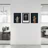 Quadros Decorativos Golden Aristocrat Cactus Grande:Preto - 3