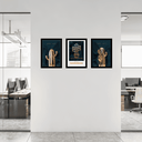 Ver imagem 3 de Quadros Decorativos Golden Aristocrat Cactus Grande:Preto