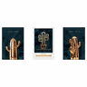 Quadros Decorativos Golden Aristocrat Cactus Grande:Preto - 4