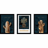 Quadros Decorativos Golden Aristocrat Cactus Grande:Preto - 1