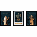 Ver imagem 1 de Quadros Decorativos Golden Aristocrat Cactus Grande:Preto
