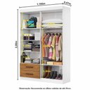 Ver imagem 5 de Guarda Roupa Casal Lu 4 Portas 2 Gavetas Carioca Móveis Branco Cinamomo
