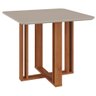 Mesa de Jantar Quadrada Flora 95x95 Cinamomo/off White com Tampo em Mdf - Cimol Móveis - 1