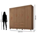 Ver imagem 5 de Guarda Roupa Casal Porto 8 Portas Carvalho Oak - Móveis Leão