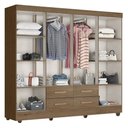 Ver imagem 2 de Guarda Roupa Casal Porto 8 Portas Carvalho Oak - Móveis Leão