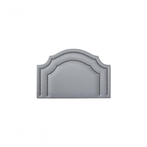 Cabeceira Solteiro Luxo Dupla 90X60 Cinza Tachas Fumê