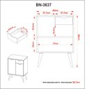Ver imagem 5 de Gabinete para Banheiro com 2 Portas e 1 Gaveta Bn3637 Branco Tecnomobili Cor: Amêndoa
