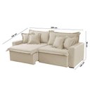 Ver imagem 2 de Sofá Montreal Linho 02 Módulos de 120m B25cm Meu Sofá Online A302 Linho Branco