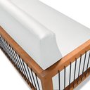 Ver imagem 7 de Poltrona Namoradeira Sala de Estar Pés Madeira Maciça Corda Náutica Preta 160cm Manila Pu Branco G63