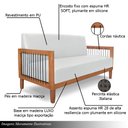 Ver imagem 3 de Poltrona Namoradeira Sala de Estar Pés Madeira Maciça Corda Náutica Preta 160cm Manila Pu Branco G63