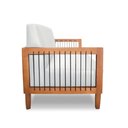 Ver imagem 5 de Poltrona Namoradeira Sala de Estar Pés Madeira Maciça Corda Náutica Preta 160cm Manila Pu Branco G63