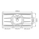 Ver imagem 3 de Balcão de Cozinha com Pia Inox 120cm 03 Portas 02 Gavetas Intenza Freijó Chumbo Nicioli Ghelplus