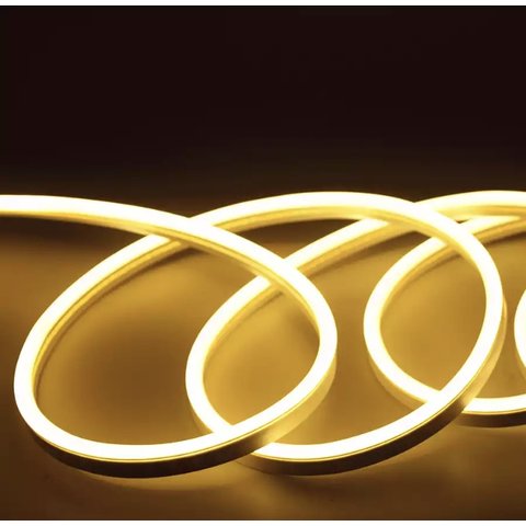 Mangueira Fita Led Neon Flex 12v Branco Quente Metro Ip67