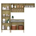 Ver imagem 3 de Kit Cozinha Ambiente Nala 4 Peças Freijó Gris - Kits Paraná