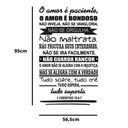 Ver imagem 2 de Adesivo de Parede Salmo o Amor É Paciente Coríntios Decoração Sala Kanto Store Preto