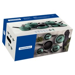 Jogo de Panelas Tramontina Spezia 5 Peças em Alumínio Antiaderente Starflon Excellent Verde Mar - 3