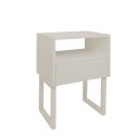 Ver imagem 6 de Mesa de Cabeceira Lateral Nicho com Gaveteiro Square Off White Laca