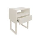 Ver imagem 3 de Mesa de Cabeceira Lateral Nicho com Gaveteiro Square Off White Laca