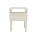 Ver imagem 5 de Mesa de Cabeceira Lateral Nicho com Gaveteiro Square Off White Laca