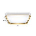 Ver imagem 3 de Plafon LED Sobrepor Yael Quadrado 36W Dourado c/ Branco 3 Cores de Luz Luminatti ST3357