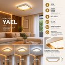 Ver imagem 4 de Plafon LED Sobrepor Yael Quadrado 36W Dourado c/ Branco 3 Cores de Luz Luminatti ST3357