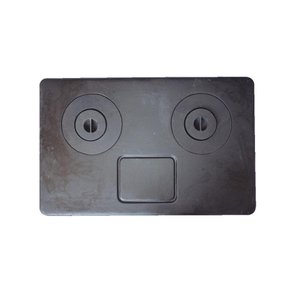 Chapa Fogão a Lenha 2 Furos com Redução Multiuso 92x59cm