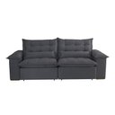 Ver imagem 1 de Sofa Retrátil e Reclinavel Alice 210cm Braço 25 Cm em Veludo Meu Sofá Online