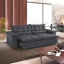 Ver imagem 4 de Sofa Retrátil e Reclinavel Alice 210cm Braço 25 Cm em Veludo Meu Sofá Online