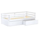 Ver imagem 1 de Cama Solteiro Dreams com 02 Gavetas e Grade de Proteção Madeira Maciça Branco Megamobilia