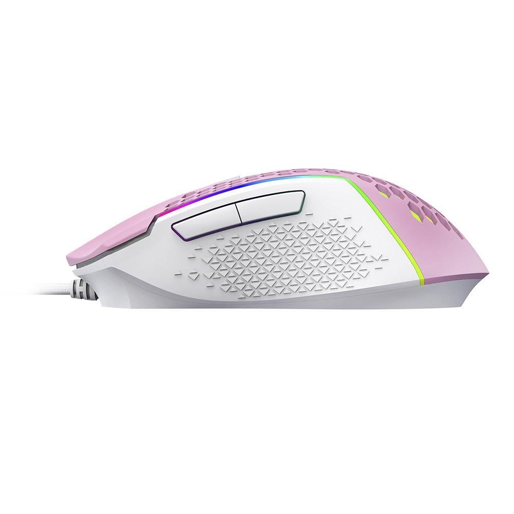 Mouse Gamer Redragon M987pw Reaping Elite Rgb Rosa Branco - 6