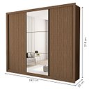 Ver imagem 3 de Guarda-roupa Casal com 3 Espelho 3 Portas - Freijó