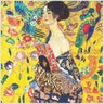 Quadro Klimt Lady With Fan Tela Moldura Bege 60X60Cm - 2