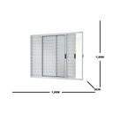 Ver imagem 3 de Janela Veneziana 3 Folhas Móveis sem Grade Vidro Liso 100x100 Ecosul Esquadrisul Branco
