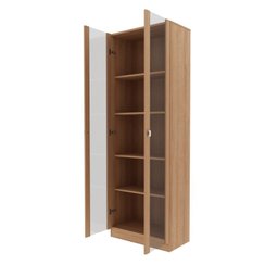 Armário Estante com 2 Portas de Vidro Me4115 Amêndoa Tecnomobili - 2