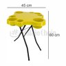 Mesa Mesinha Petisqueira Petisco Bebidas Piscina Dobrável:amarela - 2