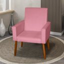 Ver imagem 1 de Poltrona Decorativa Mel Suede Rosa Dal Poz Estofados