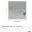 Ver imagem 4 de Garrafa de Vidro 1L Transparente 25x9x9cm Água Suco Geladeira Bebidas Tampa Mesa