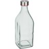 Garrafa Água Suco Leite Home&co Vidro 1 Litro 25x9x9cm Transparente com Tampa - 1